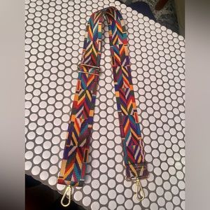 Rainbow Aztec guitar style purse strap